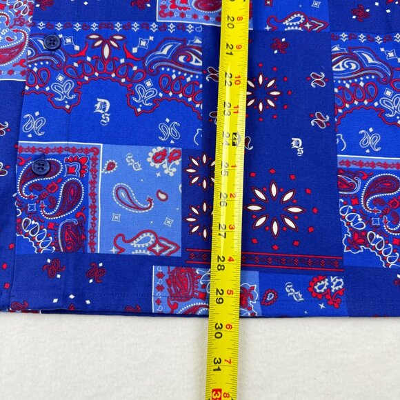 NWT Dogg Supply By Snoop Dogg Mens Set Blue Stretch Woven Shirt & Shorts Size XL - Picture 10 of 16